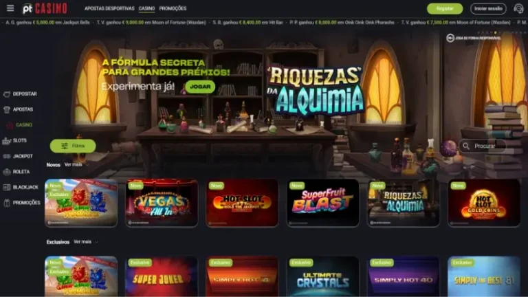 Página de casino do Placard