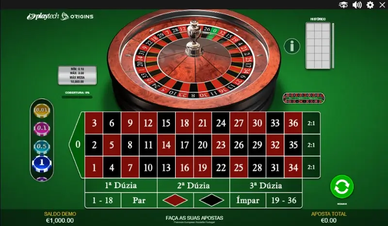 Premium european roulette no casino do Placard