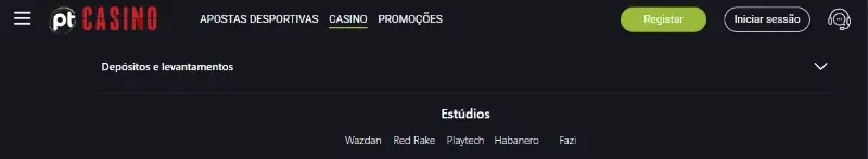 Fornecedores de Software do Casino Placard