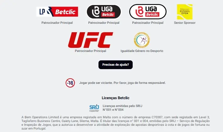 Patrocínios e licenças da Betclic