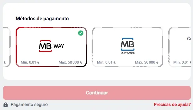 Pagamentos seguros na Betclic